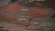 Mit Hilfe eines solchen 3D-Modells werden Terrassen und ein Hohlweg deutlich sichtbar.