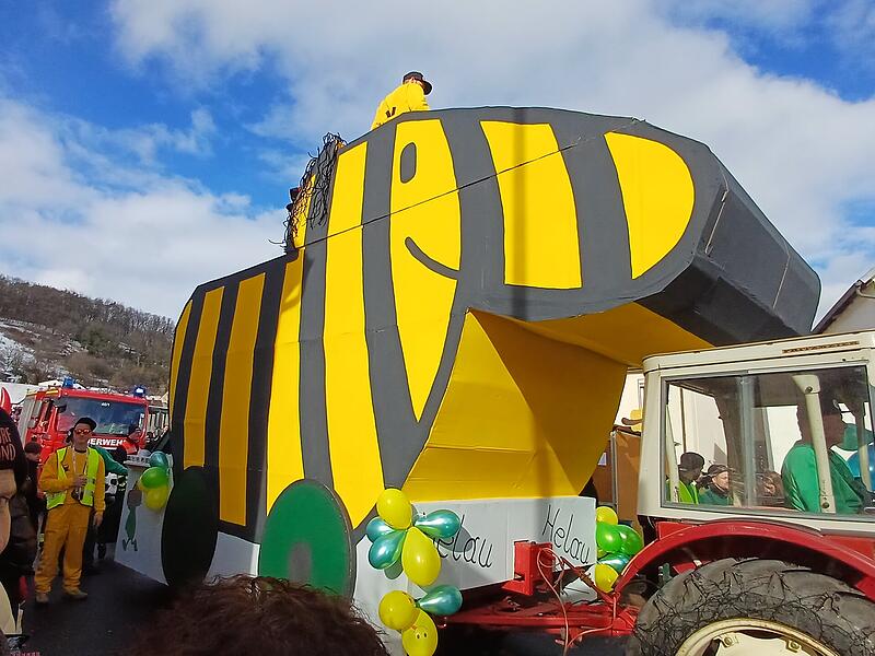 Rosenmontagszug in Aura