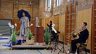 Das Landestheater Coburg gastierte mit seinem mobilen Musiktheater „BABbel“ an der Lucas-Cranach-Grundschule Kronach. Das Landestheater Coburg gastierte mit seinem mobilen Musiktheater „BABbel“ an der Lucas-Cranach-Grundschule Kronach.