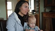 Olena Sergijtschuk ist mit ihren beiden S&ouml;hnen Wowa (rechts) und Juri aus der Ukraine gefl&uuml;chtet.Forchheim & Fr&auml;nkische Schweiz