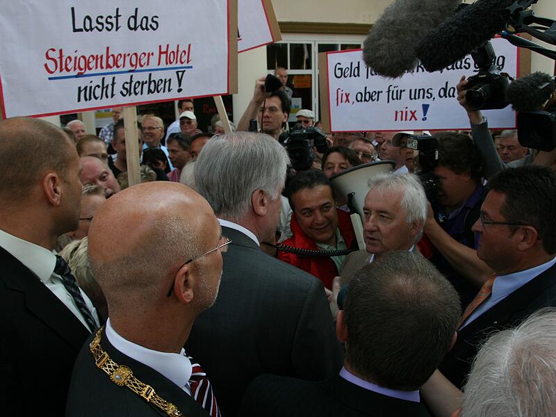Steigenberger Proteste Horst Seehofer Steigenberger Proteste Horst Seehofer