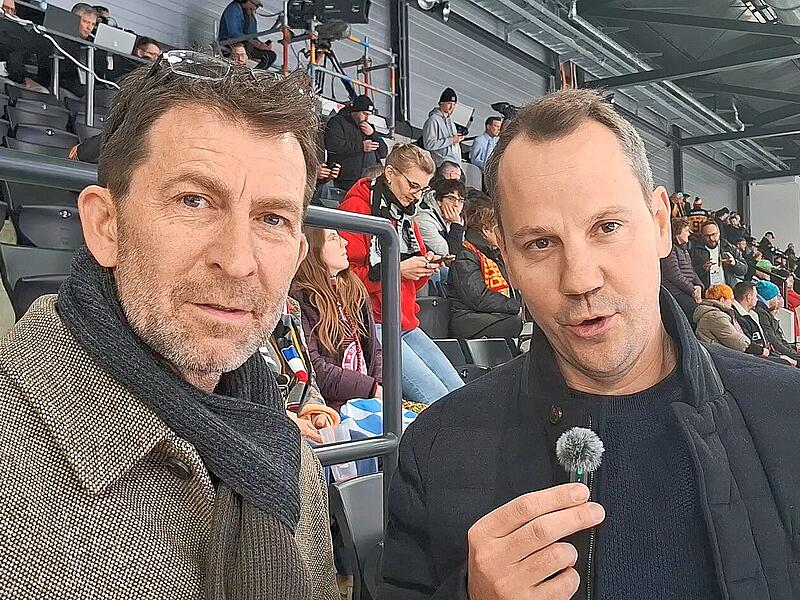 Auch sie rufen zu Spenden für "Rettet den HEC" auf: Die Eishockeylegenden Sven Felski (li.) und Christoph Ullmann.