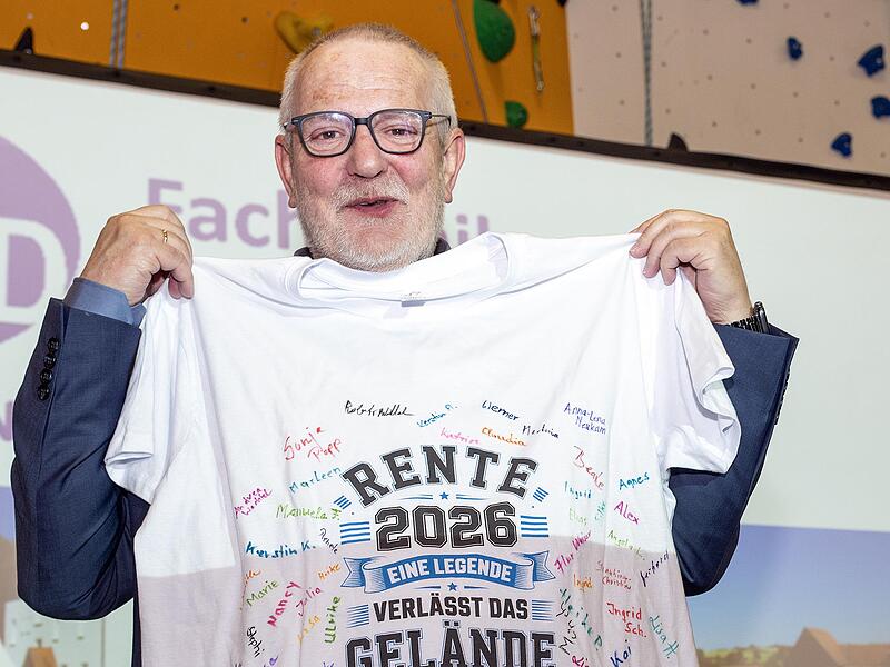 Gotthard Lehner bei seiner Verabschiedung. Gotthard Lehner bei seiner Verabschiedung.