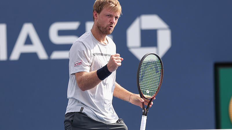Kevin Krawietz darf &uuml;ber den Viertelfinal-Einzug beim ATP-Turnier in Basel jubeln.