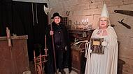 Helga und Lothar Seelmann freuen sich auf das neue Veranstaltungsformat „Lichtenfelser Sagenschatz“ im Sandsteingewölbekeller.