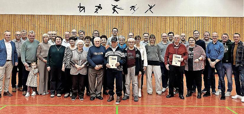 Die geehrten Mitglieder des TSV Windheim.