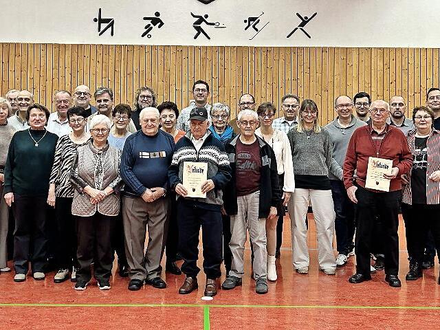 Die geehrten Mitglieder des TSV Windheim.