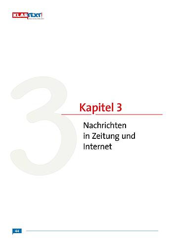 Kapitel 3 - Nachrichten in Zeitung und Internet Kapitel 3 - Nachrichten in Zeitung und Internet