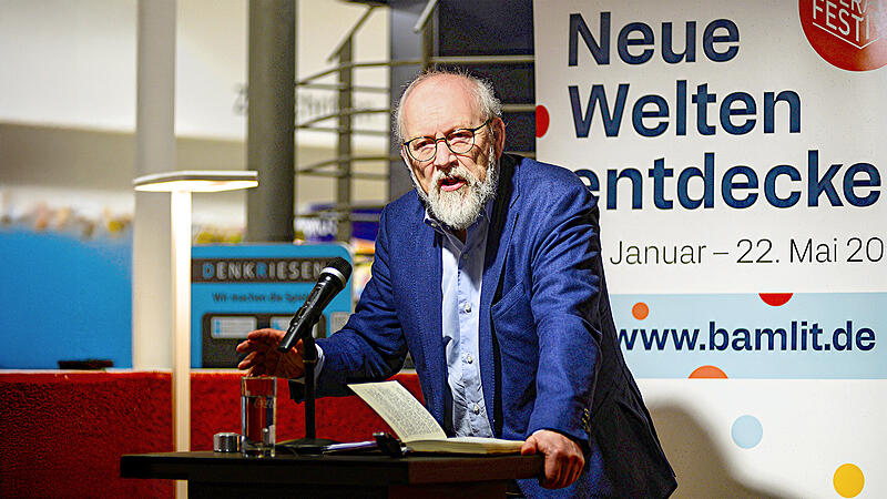 Herfried M&uuml;nkler trat beim Bamberger Literaturfestival auf.Der Bahnausbau in Bamberg