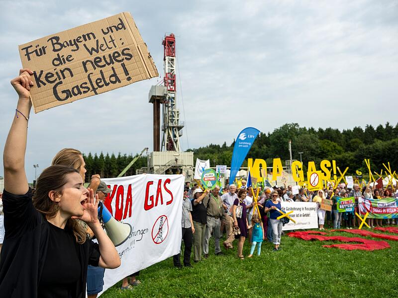 Demonstration gegen Gasbohrung