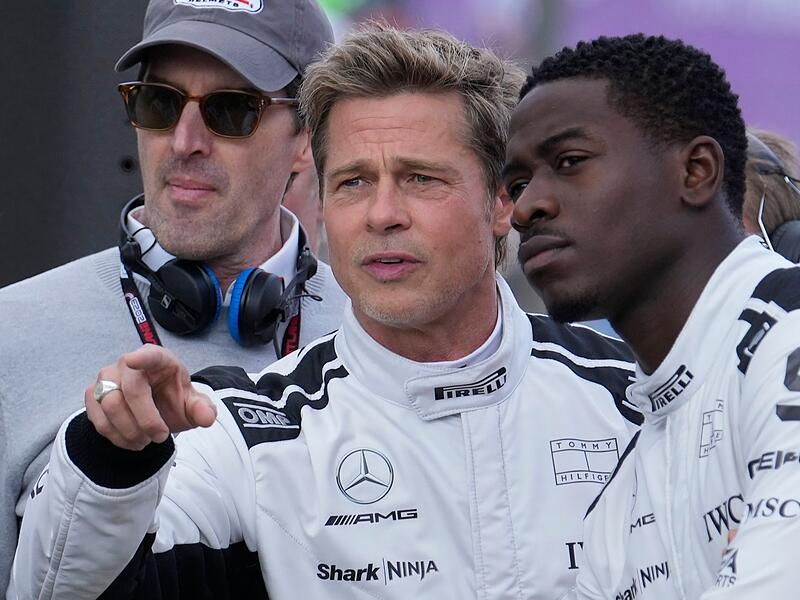 Brad Pitt beim Dreh von Formel-1-Film Brad Pitt beim Dreh von Formel-1-Film