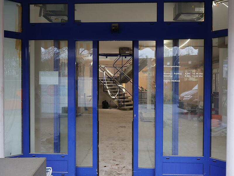 Der Umbau der neuen Räumlichkeiten von Schuh Bögelein ist in vollem Gange.