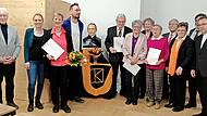 Di&ouml;zesanpr&auml;ses Burkhard Farrenkopf (r.) mit den geehrten Mitgliedern.