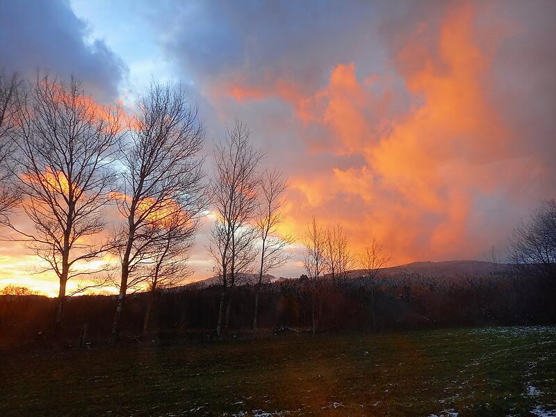 Dieses Naturspektakel beobachtete Christian Straub auf dem Weg von Stangenroth in Richtung „Schwarzer Berge“.