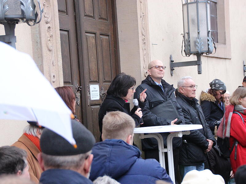 Demokratie Demo "Nie wieder ist jetzt in Bad KissingenDemokratie Demo "Nie wieder ist Jetzt" in Bad Kissingen