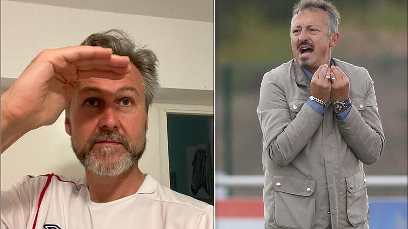 Der oberfr&auml;nkische Engl&auml;nder Andrew Walker (li.) nahm die Niederlage gelassen. Italiener Enzo Penna ging nach dem Elfmeterschie&szlig;en zum Feiern nach N&uuml;rnberg.