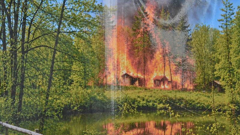 Waldbrand-Gro&szlig;lage am Sambach