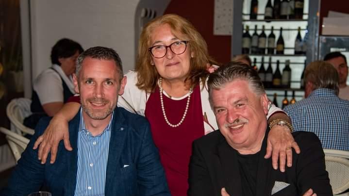 Rosaria Ferrara begrüßte mit Bürggermeister Martin Bernreuther (links) und Landrat Klaus Peter Söllner zwei gute Freunde.2022 Thurnauer in Positano