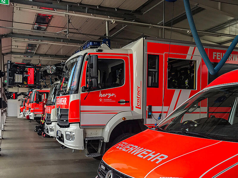 Die Fahrzeughalle