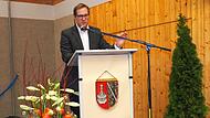 Festredner Martin Huber ging auf die Erhaltung der Demokratie ein. Festredner Martin Huber ging auf die Erhaltung der Demokratie ein.