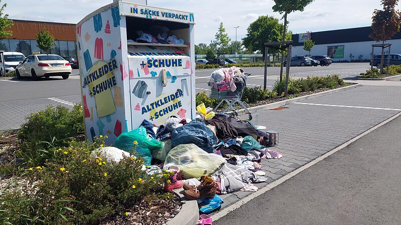 Altkleidercontainer Hallstadt Lidl M&uuml;ll