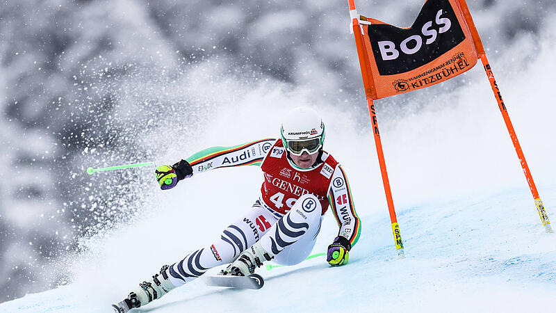 Jacob Schramm in Action auf der Streif in Kitzbühel. Jacob Schramm in Action auf der Streif in Kitzbühel.