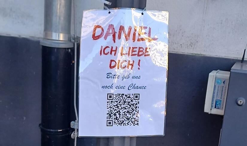 Eine digitale Liebeserklärung: Dieser QR-Code wurde bei der Touristen-Info Kulmbach und in der Oberen Stadt gesichtet.