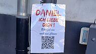 Eine digitale Liebeserklärung: Dieser QR-Code wurde bei der Touristen-Info Kulmbach und in der Oberen Stadt gesichtet.