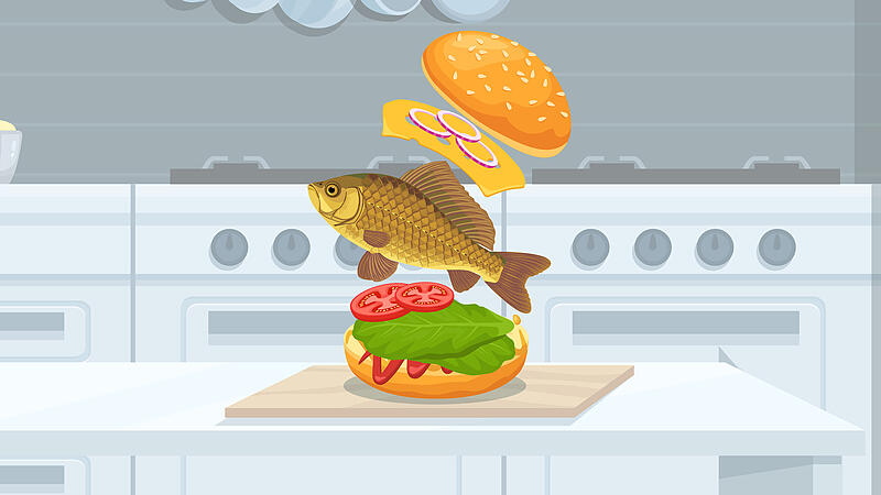 Zu den besonderen Kreationen gehört der Karpfenburger aus Lonnerstadt.