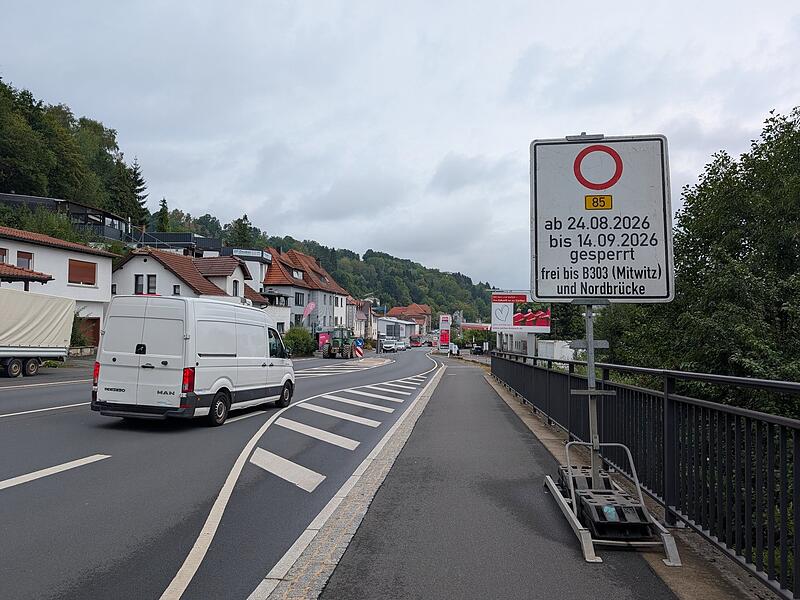 B 85 Sperrung in Kronach: Umleitungen im Test B 85 Sperrung in Kronach: Umleitungen im Test