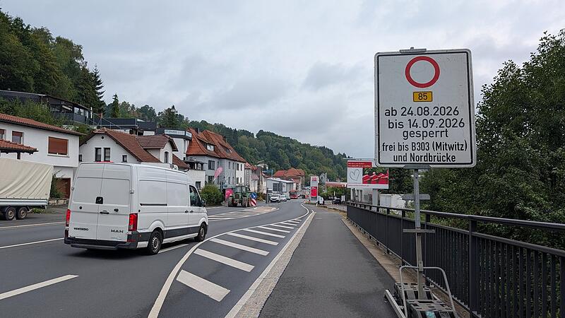 B 85 Sperrung in Kronach: Umleitungen im Test B 85 Sperrung in Kronach: Umleitungen im Test