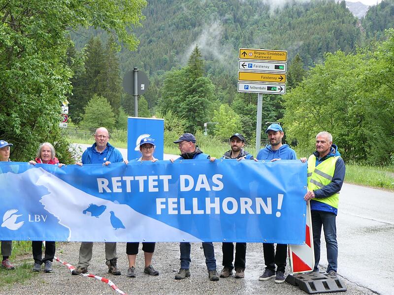 LBV-Aktivisten protestieren gegen Fellhornbahn
