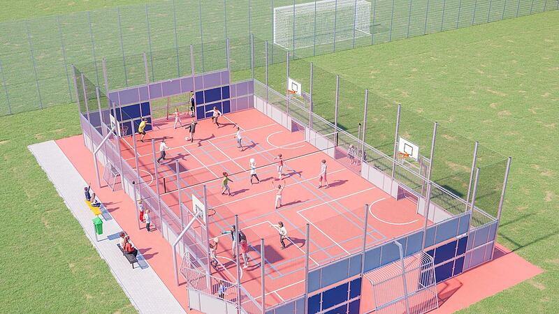 So soll die Multisportanlage in Großenseebach bald aussehen. Auf rund 300 Quadratmetern sind viele Sportarten möglich.