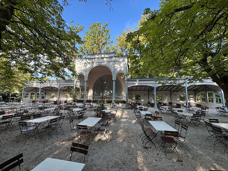 Der Musikpavillon im Wilde Rose Keller in Bamberg wurde aufwändig restauriert.