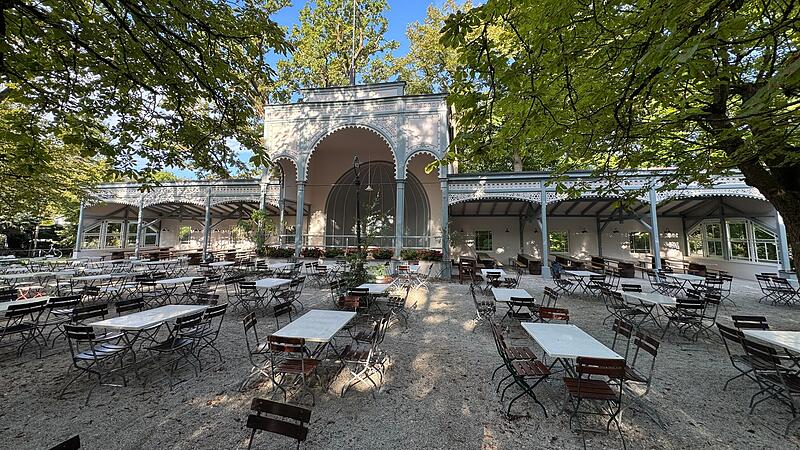 Der Musikpavillon im Wilde Rose Keller in Bamberg wurde aufw&auml;ndig restauriert.