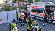 Vermisster Mann in Eltingshausen Rund 180 Rettungskräfte suchten bis spät in die Nacht nach Reinhard Renninger. Die Einsatzzentrale wurde auf dem Gelände einer Abschleppfirma aufgebaut.
