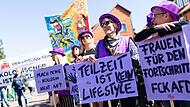 Protest gegen Kanzler-&Auml;u&szlig;erung zu Teilzeit
