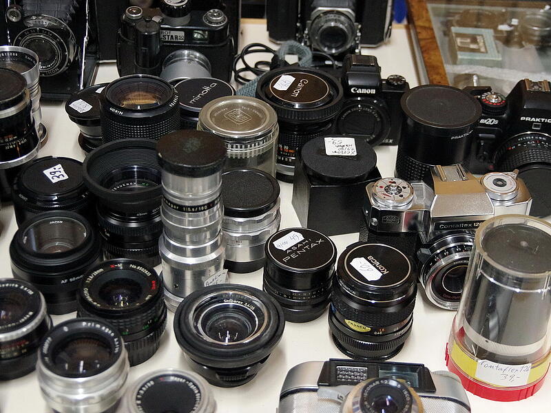 Fotobörse Steinberg Zahlreiche Fotoapparate waren in Steinberg ausgestellt.