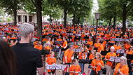 600 Musikerinnen und Musiker nahmen am Symphonic Mob 2023 teil.
