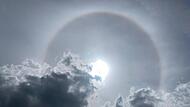 Hochreichende Schleierwolken und Saharastaub bieten oftmals faszinierende optische Ph&auml;nomene durch Lichtbrechung der Sonnenstrahlen in allen Regenbogenfarben.Forchheim & Fr&auml;nkische Schweiz