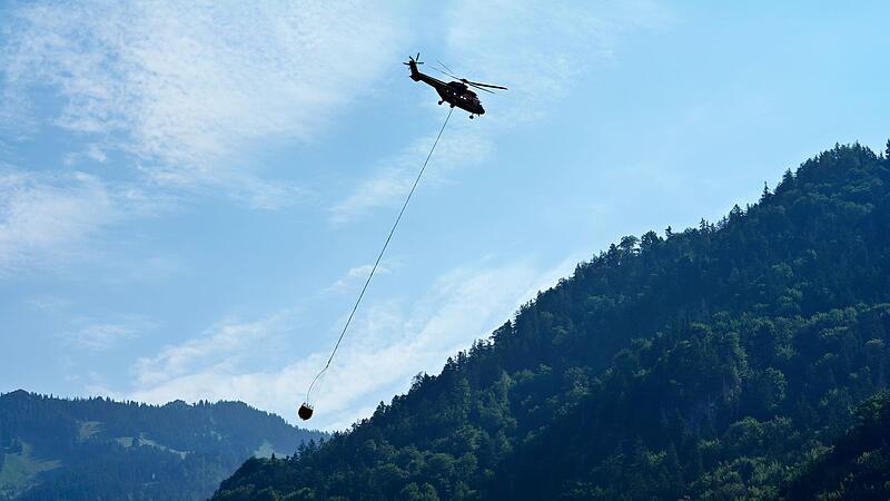 Brand im Bergwald in den Chiemgauer Alpen