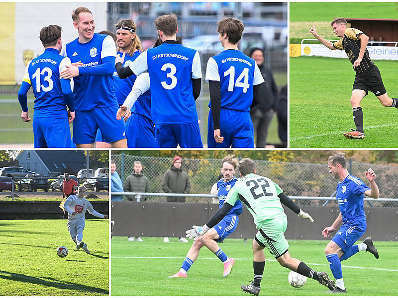 Wer darf am Ende &uuml;ber Platz 2 in der Coburger Kreisliga jubeln (v. l. o.): Ketschendorf, Oberlauter, Einberg oder Pfarrweisach?
