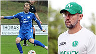 Wer hat im Derby die Nase vorne? Der SC Kemmern mit Coach Alexander Stretz (rechts) oder der FC Oberhaid mit Spielertrainer Fabian Baumg&auml;rtel?