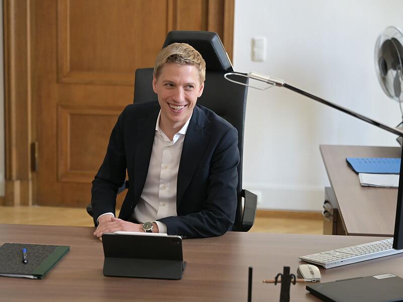 Pressekonferenz mit M&uuml;nchens Oberb&uuml;rgermeister Dominik Krause