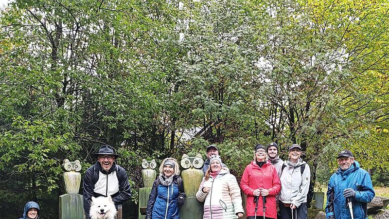 Die Wanderer trotzten dem Wetter.
