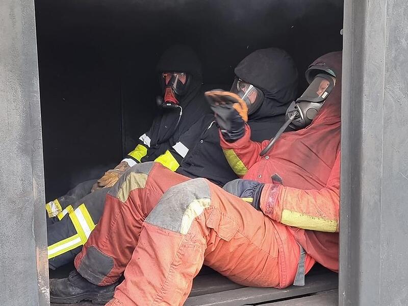 Im Container lagen die Temperaturen bei bis zu 320 Grad.