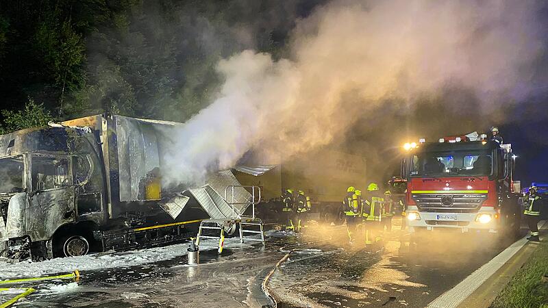 LKW Brand auf der A7 am 19.05.2025