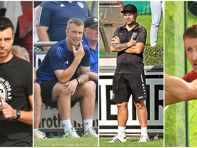 Vier Trainer, vier Meinungen: Stefan Dietz (FC Lichtenfels), Pascal Zeiss (TSV Mönchröden II), Michael Herrmann (TSV Neukenroth) und Laurenz Graß (TV Ebern) Vier Trainer, vier Meinungen: Stefan Dietz (FC Lichtenfels), Pascal Zeiss (TSV Mönchröden II), Michael Herrmann (TSV Neukenroth) und Laurenz Graß (TV Ebern)