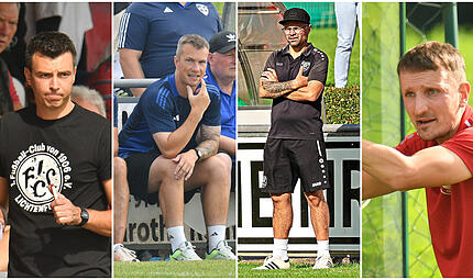 Vier Trainer, vier Meinungen: Stefan Dietz (FC Lichtenfels), Pascal Zeiss (TSV Mönchröden II), Michael Herrmann (TSV Neukenroth) und Laurenz Graß (TV Ebern) Vier Trainer, vier Meinungen: Stefan Dietz (FC Lichtenfels), Pascal Zeiss (TSV Mönchröden II), Michael Herrmann (TSV Neukenroth) und Laurenz Graß (TV Ebern)