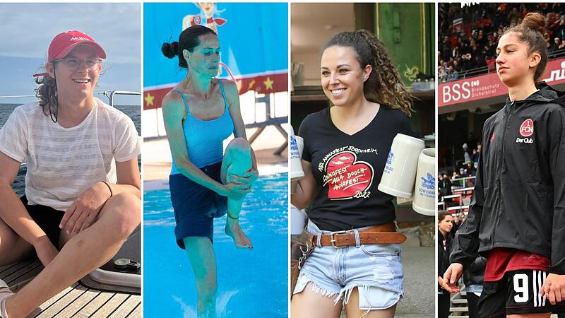 Vier starke Frauen in Sport-Franken (von links): Transfrau Laura, Ines Hillebrecht, Mona Sokol und Emma Kusch